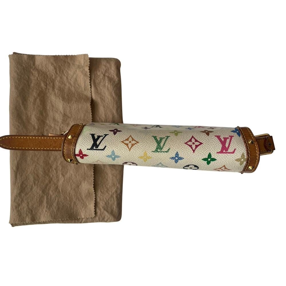 Louis Vuitton Murakami White Multicolor Monogram Sologne Shoulder Bag - Picture 6 of 16